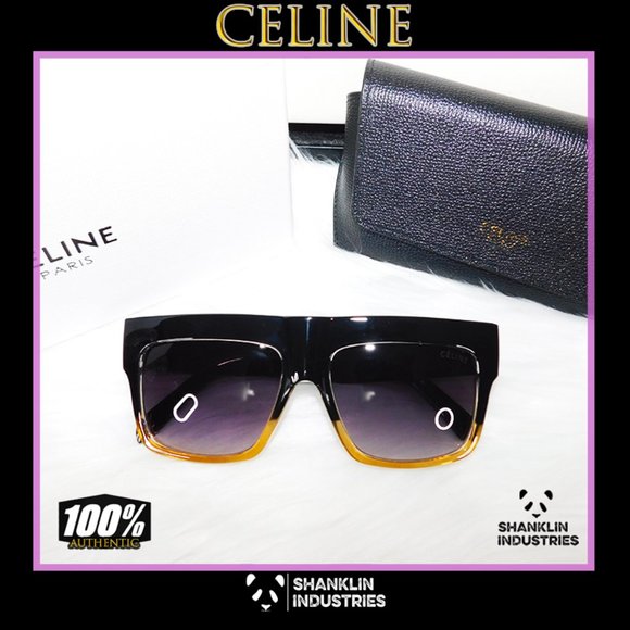 🤍🐼CÉLINE🐼🤍 Two Tone Gradient Sunglasses W/ Purple Lenses CL41756 - Picture 3 of 14